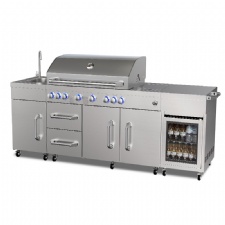 Luxury Full Stainless Steel Gas Grill 6 Burner with Infread Rear Burner